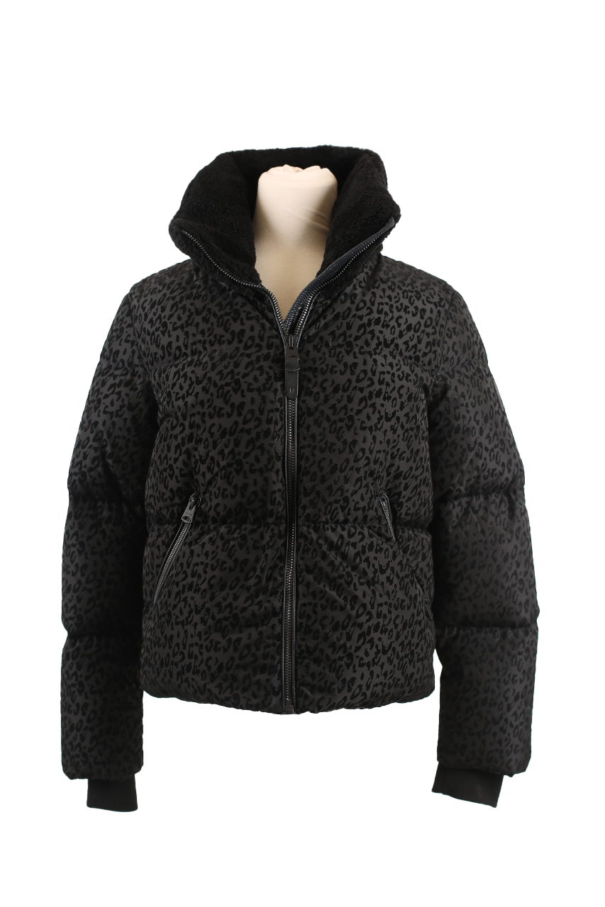 Leopard Print Down Puffer Jacket