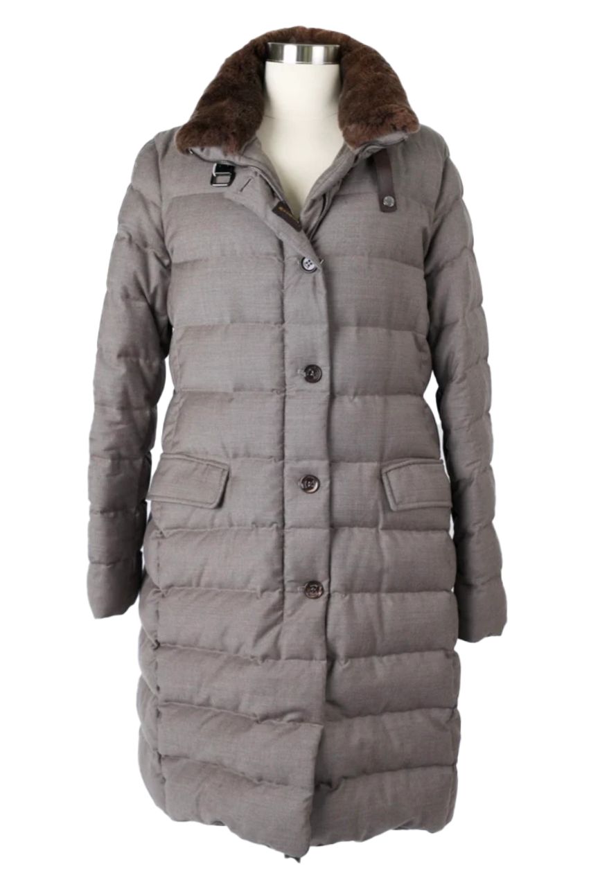 Vevitier Wool Dress Coat W/ Fur Collar Vevitier Wool Dress Coat W/ Fur Collar