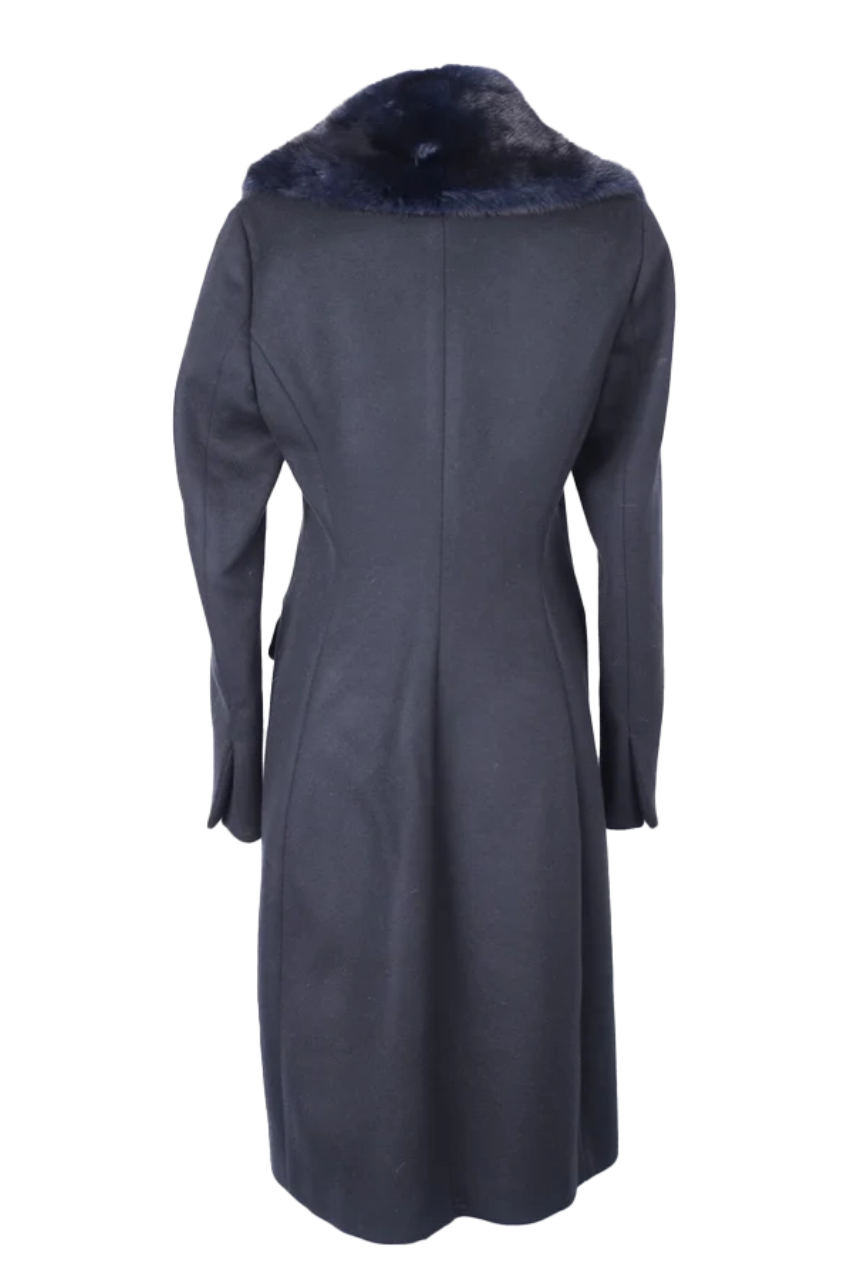 Cashmere Dress Coat W/ Mink Fur Collar