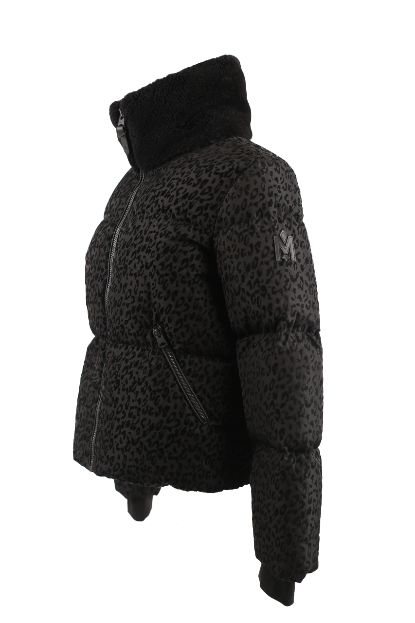 Leopard Print Down Puffer Jacket