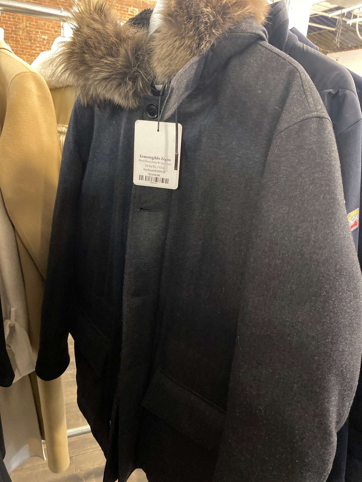 Wool Down Parka W/ Fur Hood