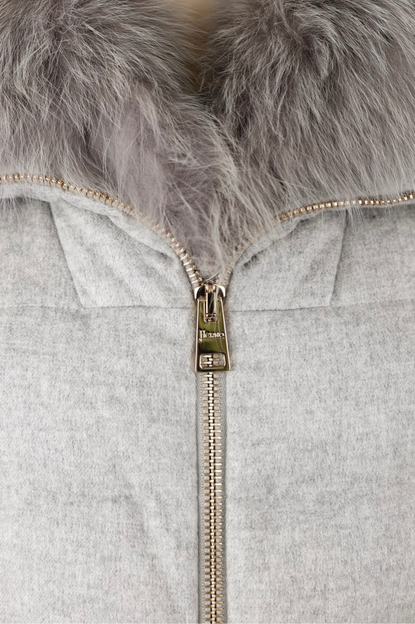 Long Silk/Cashmere Puffer Jacket
