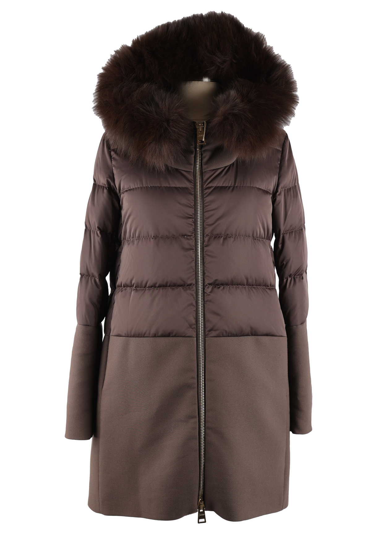 Quilted Down Parka W/ Fur Trim