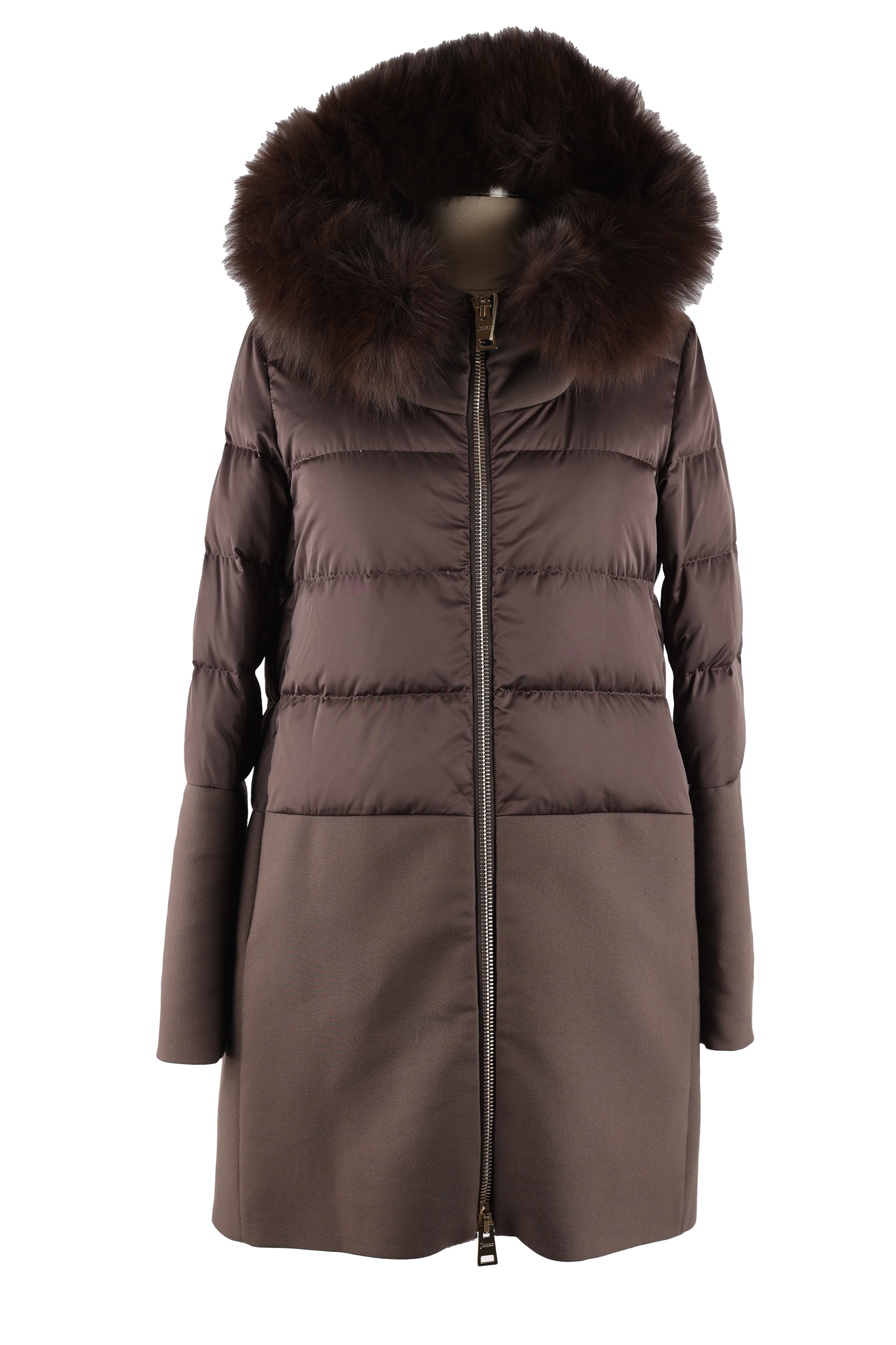 Quilted Down Parka W/ Fur Trim