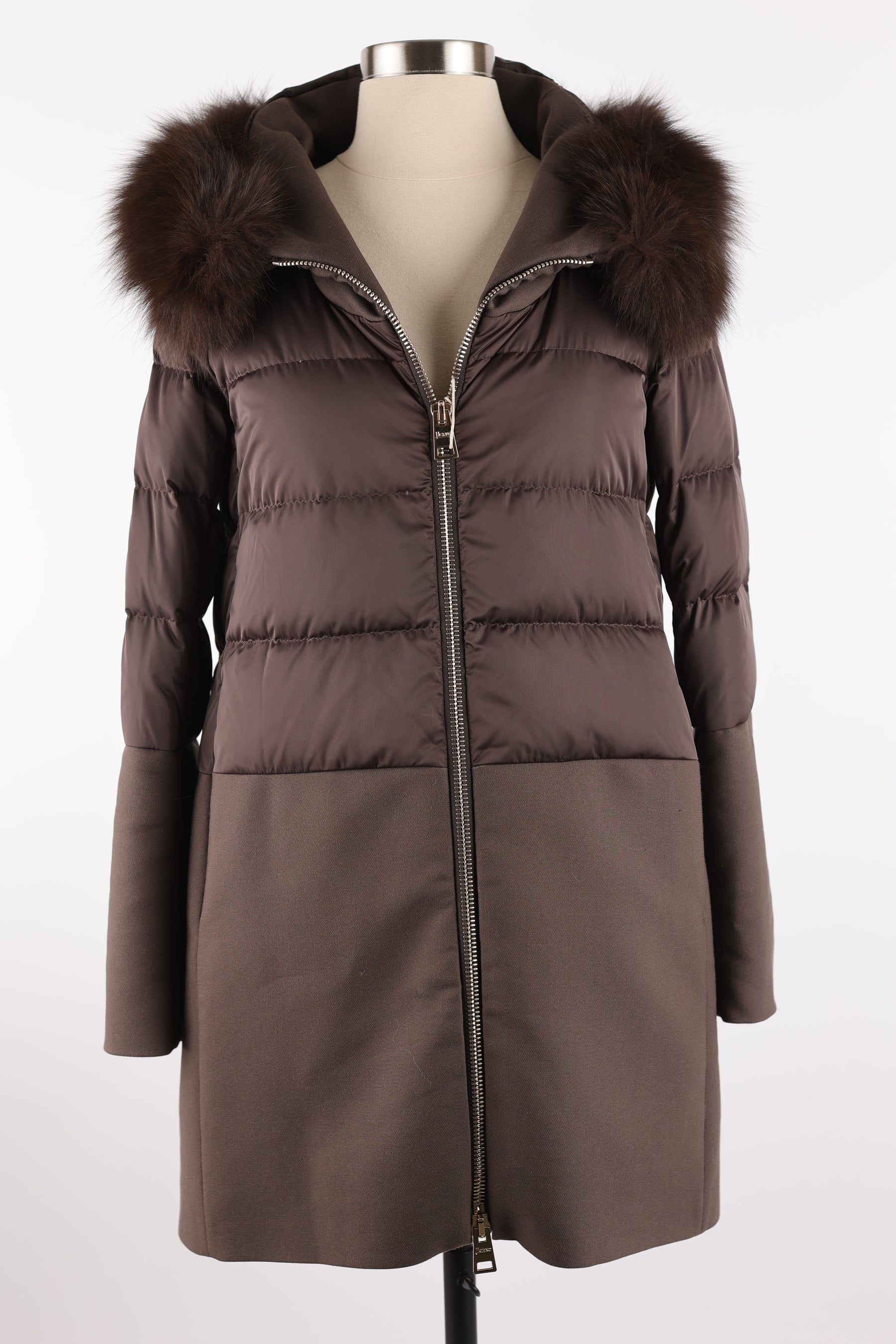 Quilted Down Parka W/ Fur Trim