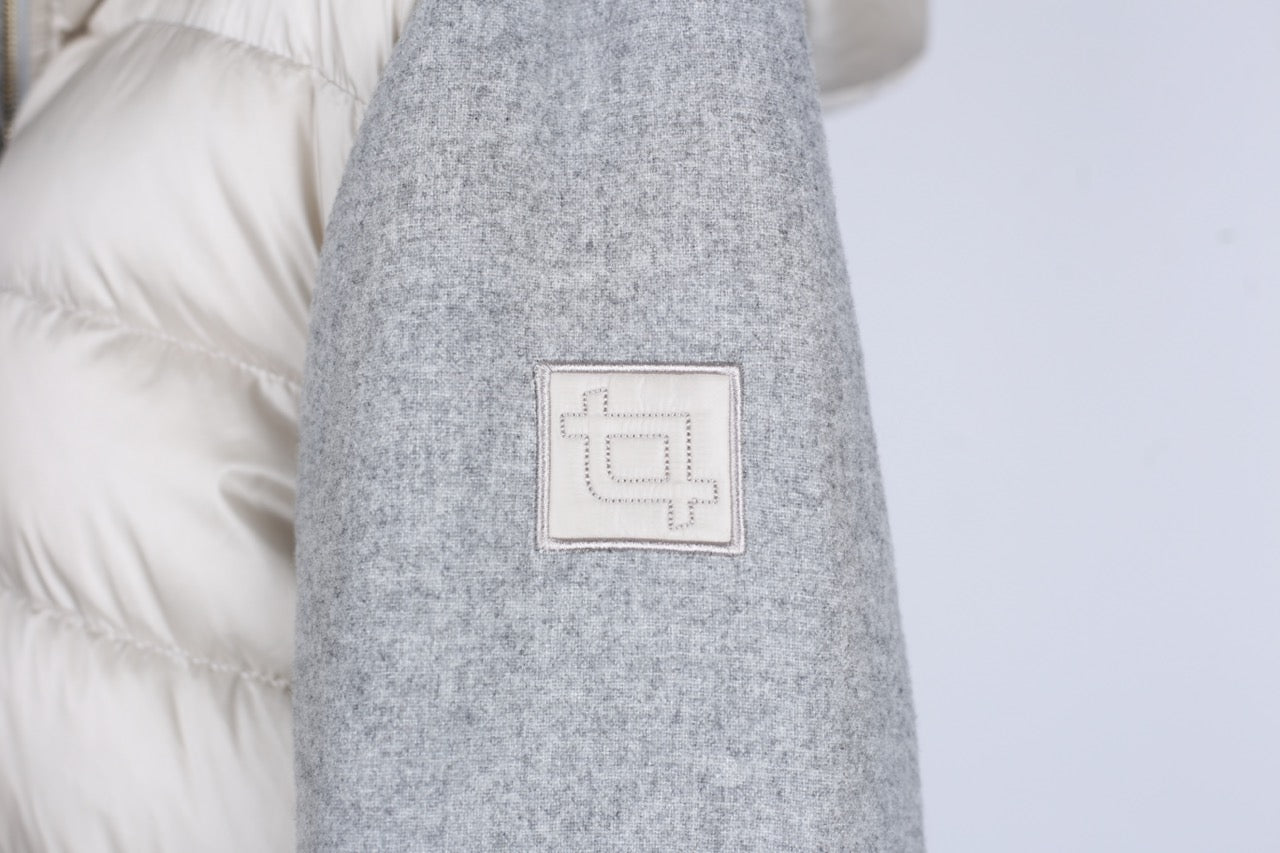 Mixed Media Puffer Jacket