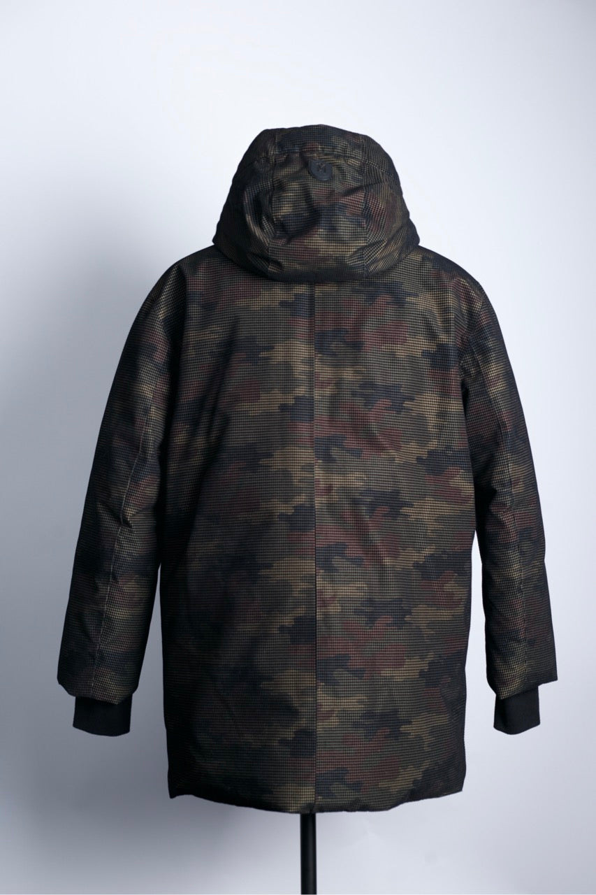 Camo Print Puffer Jacket
