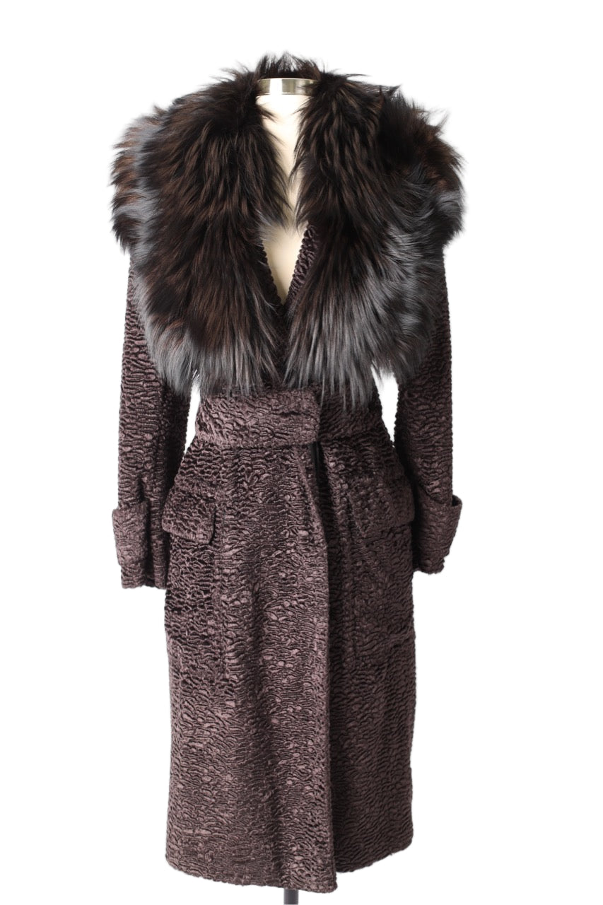 Iconic Fox Fur Belted Coat
