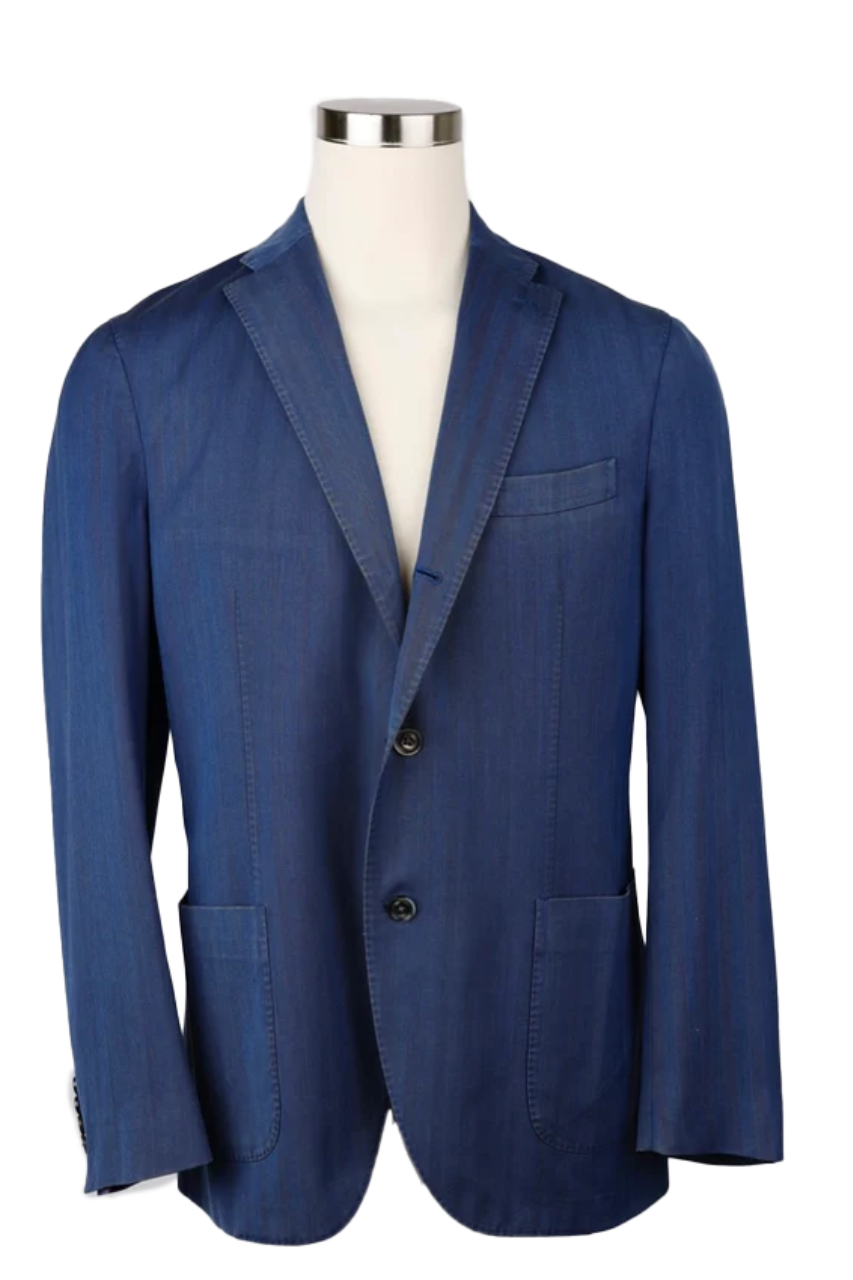 Wool Washed Denim Sport Coat