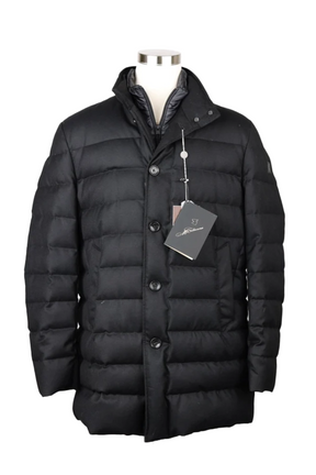 Wool Puffer Jacket With Removable Lining