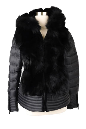 Short Fur Front Puffer Jacket