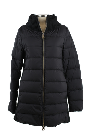 Poly/Wool Quilted Down Coat