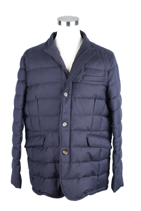 Cashmere Wool Blend Puffer Jacket