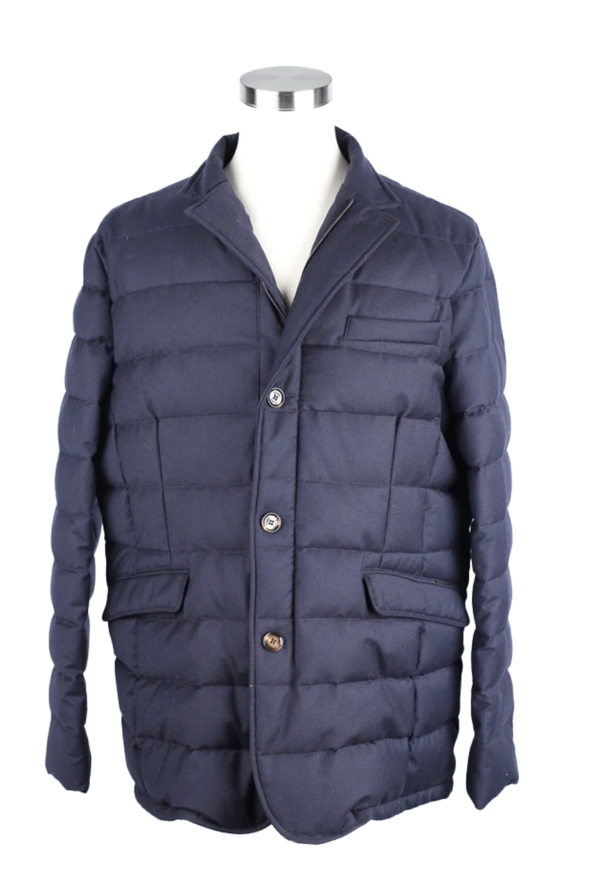 Cashmere Wool Blend Puffer Jacket