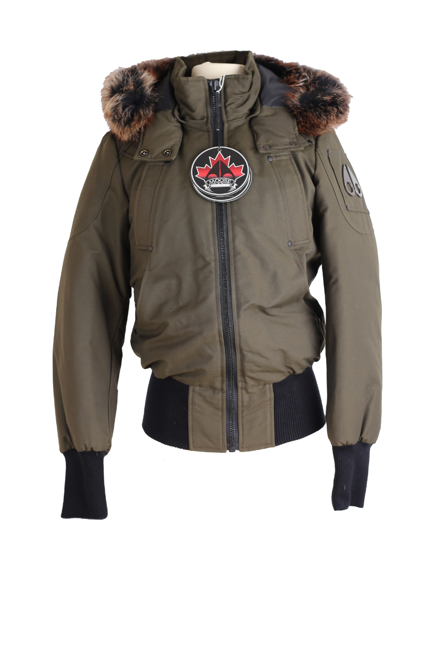 Down Filled Bomber w/ Fur Trim Hood