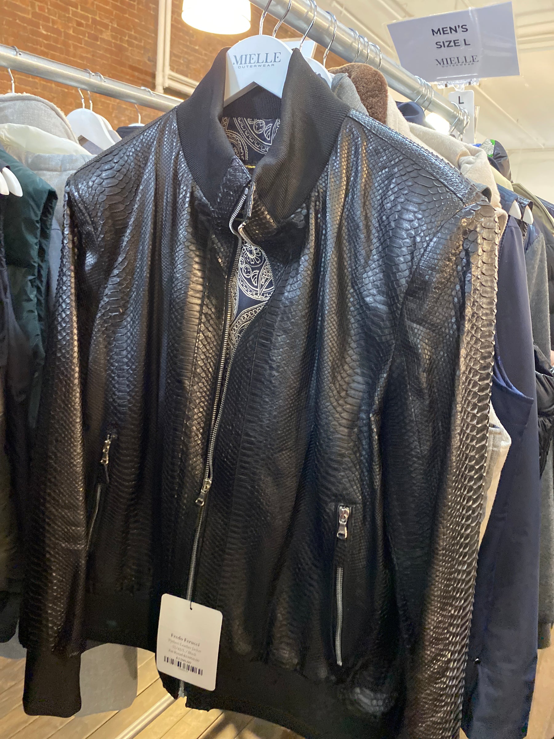 Python Leather Jacket