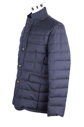 Cashmere Wool Blend Puffer Jacket