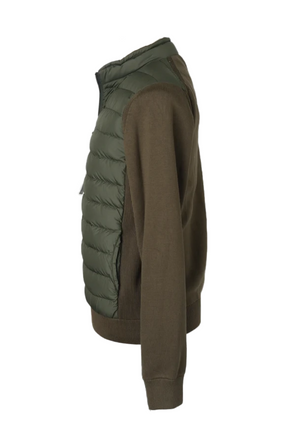 Down Filled Sweater Jacket-Green