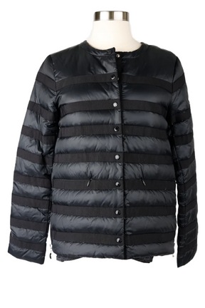 Yumako Striped Lightweight Down Jacket