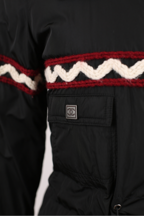 Down Jacket W/ Logo Emblazoned Zippers