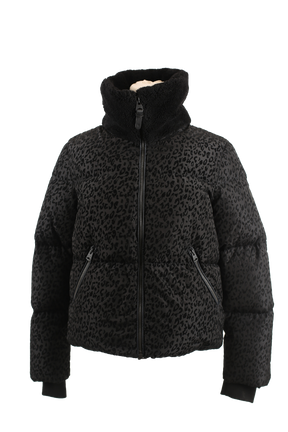 Leopard Print Down Puffer Jacket