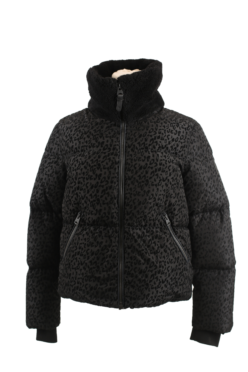 Leopard Print Down Puffer Jacket