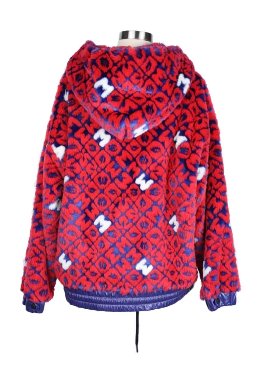 Logo Print Zip Up Sweater