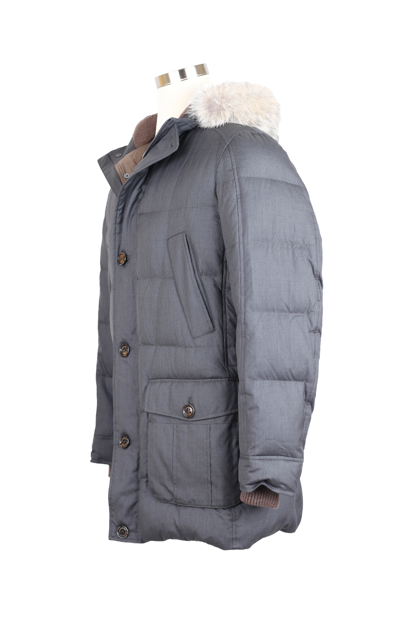 Down Filled Parka Jacket w/ Fur Hood