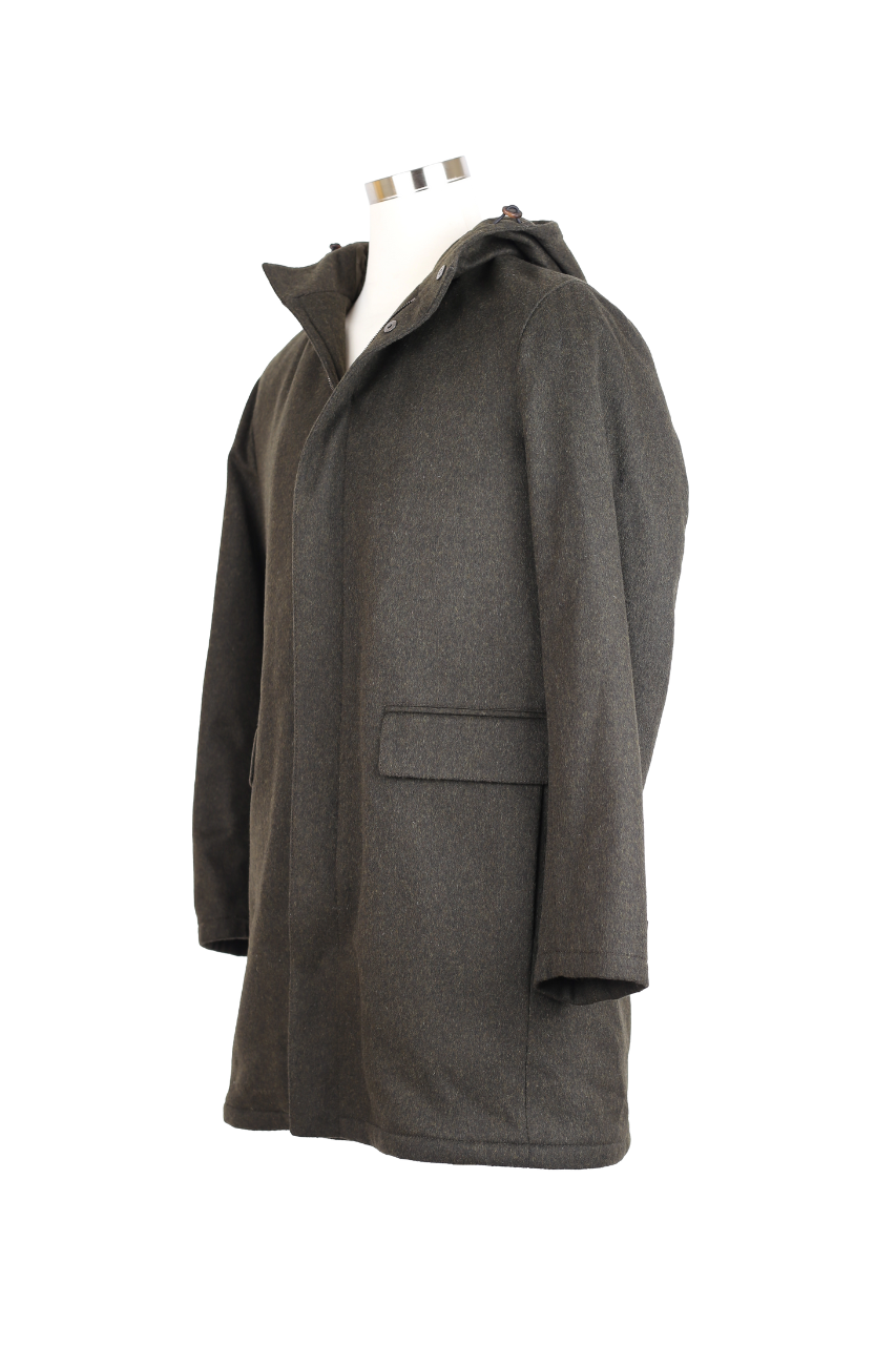 Wool Parka Jacket w/ Hood