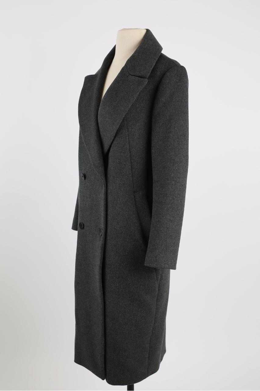 Wool/Angora Belted Wrap Coat