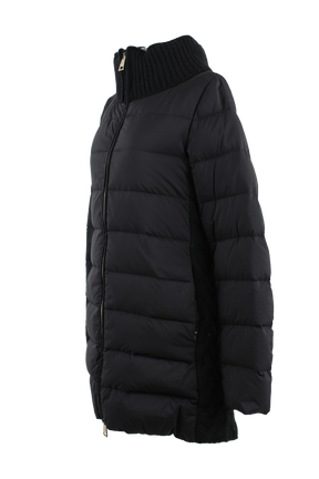 Poly/Wool Quilted Down Coat