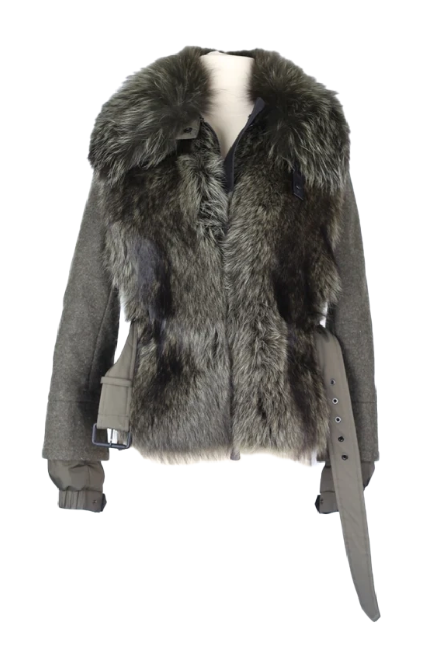 Fur Front Down Filled Puffer Jacket