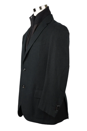 Wool/Cashmere Herringbone Sport Coat w/ Removable Insert