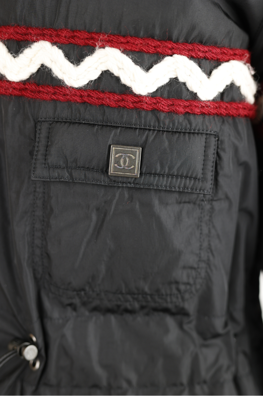 Down Jacket W/ Logo Emblazoned Zippers