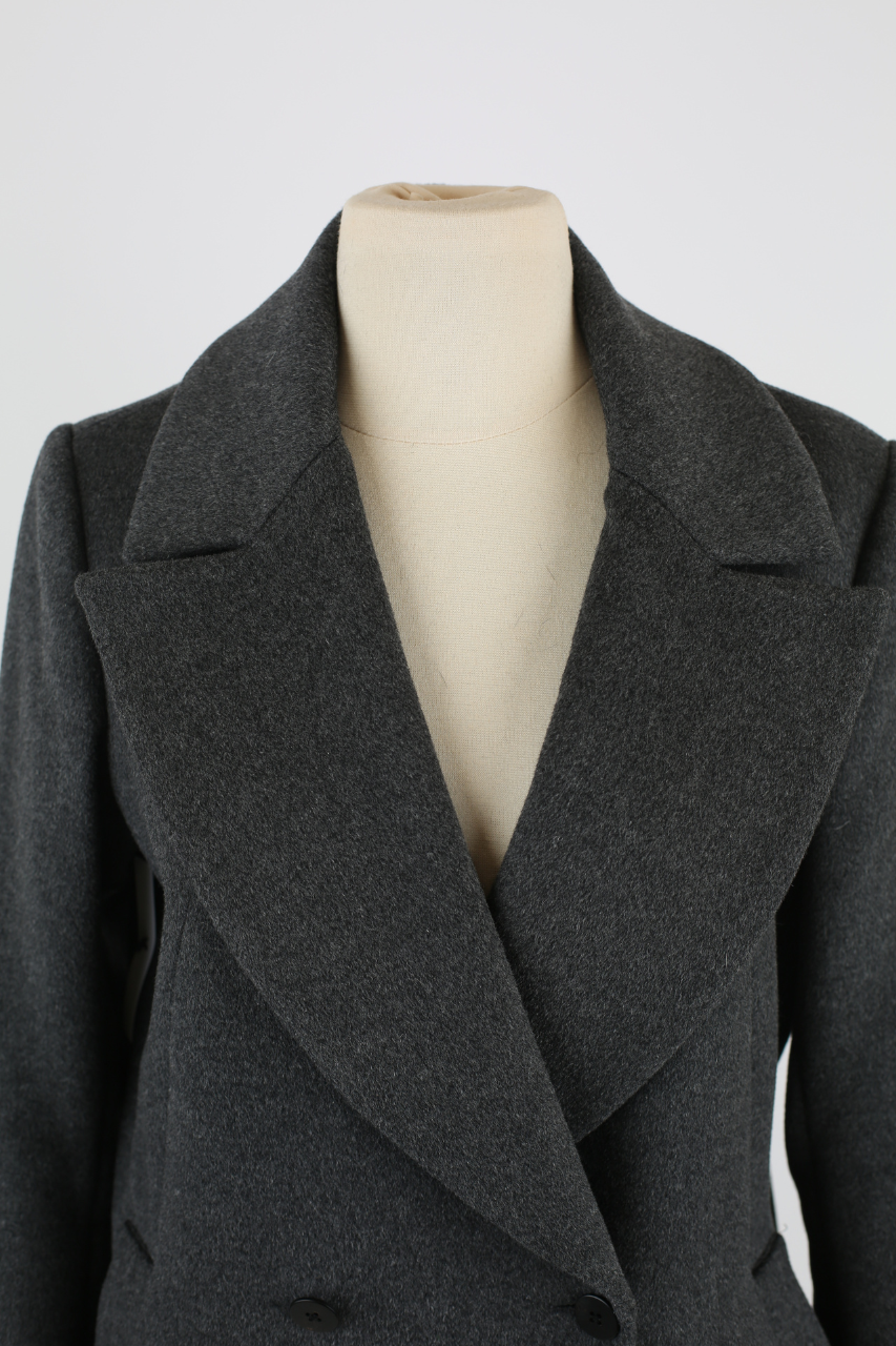 Wool/Angora Belted Wrap Coat