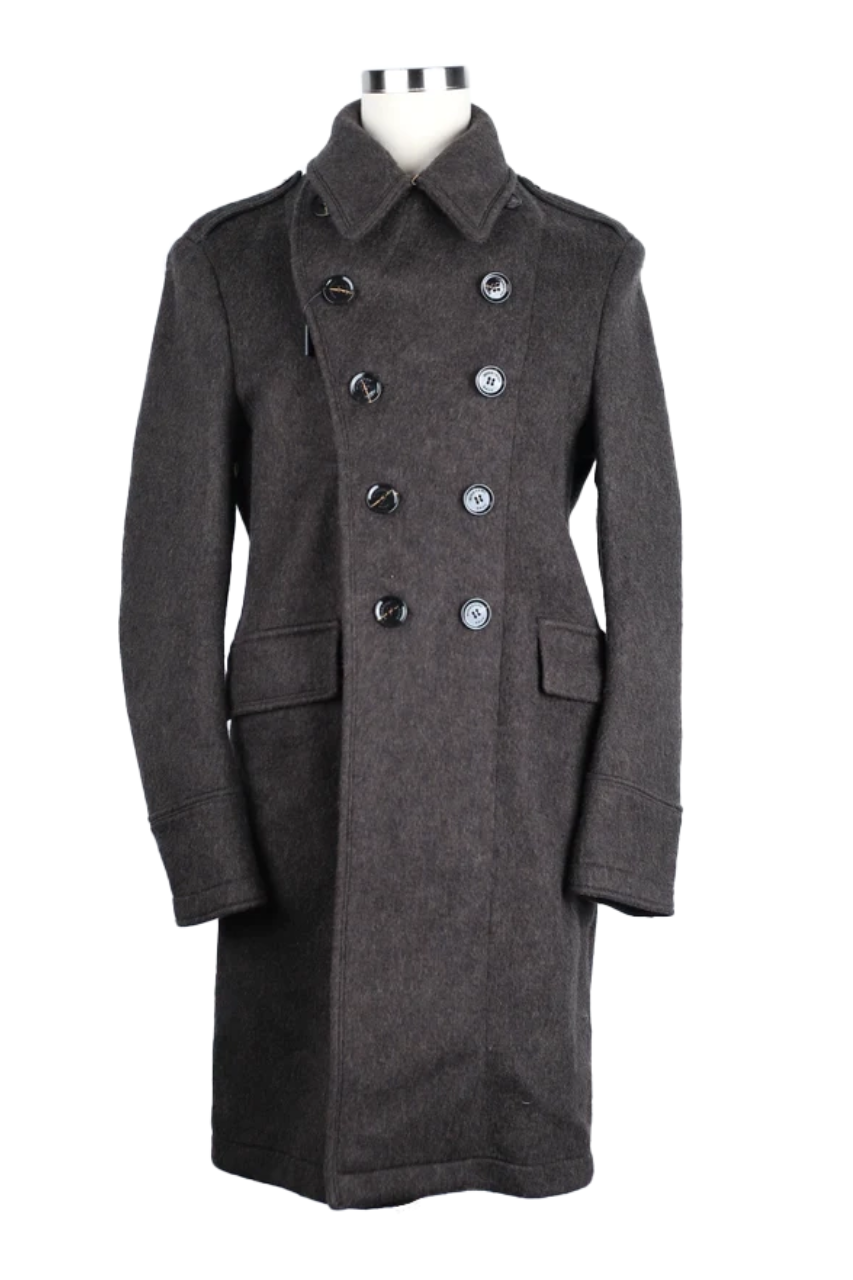 Wool Double Breasted Dress Coat