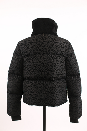 Leopard Print Down Puffer Jacket