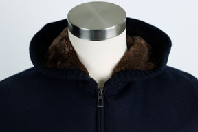 Fur Lined Cashmere Bomber Jacket