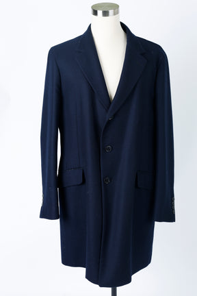 Wool Dress Coat-Navy