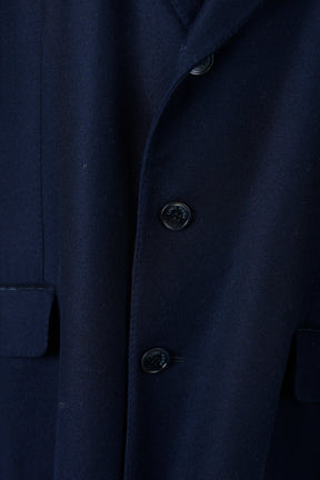 Wool Dress Coat-Navy