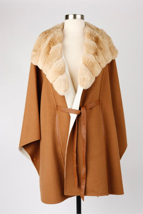 Vicuna & Chinchilla Fur Wrap Cape