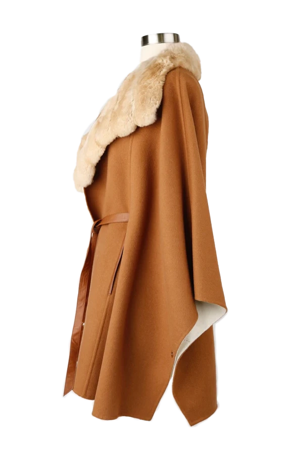 Vicuna & Chinchilla Fur Wrap Cape