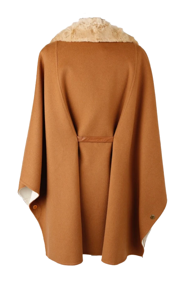 Vicuna & Chinchilla Fur Wrap Cape