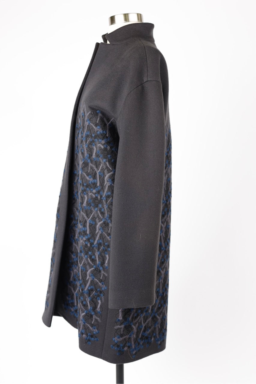 Printed Cashmere Dress Coat