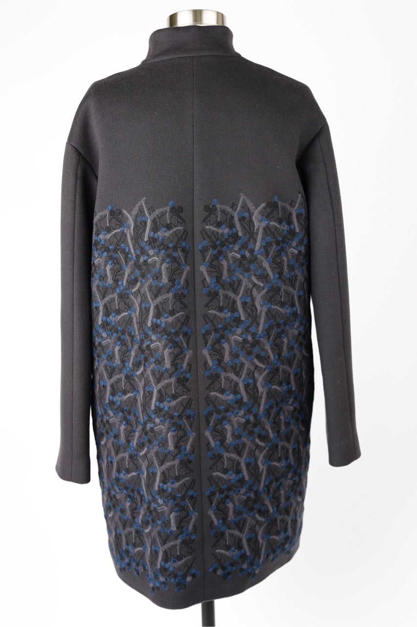 Printed Cashmere Dress Coat