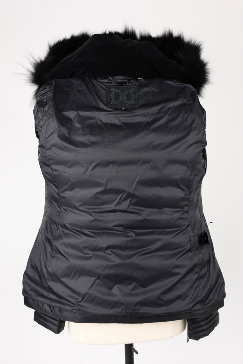 Short Fur Front Puffer Jacket