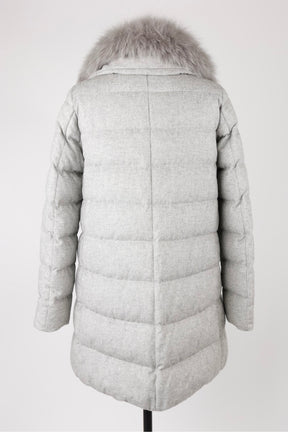 Long Silk/Cashmere Puffer Jacket