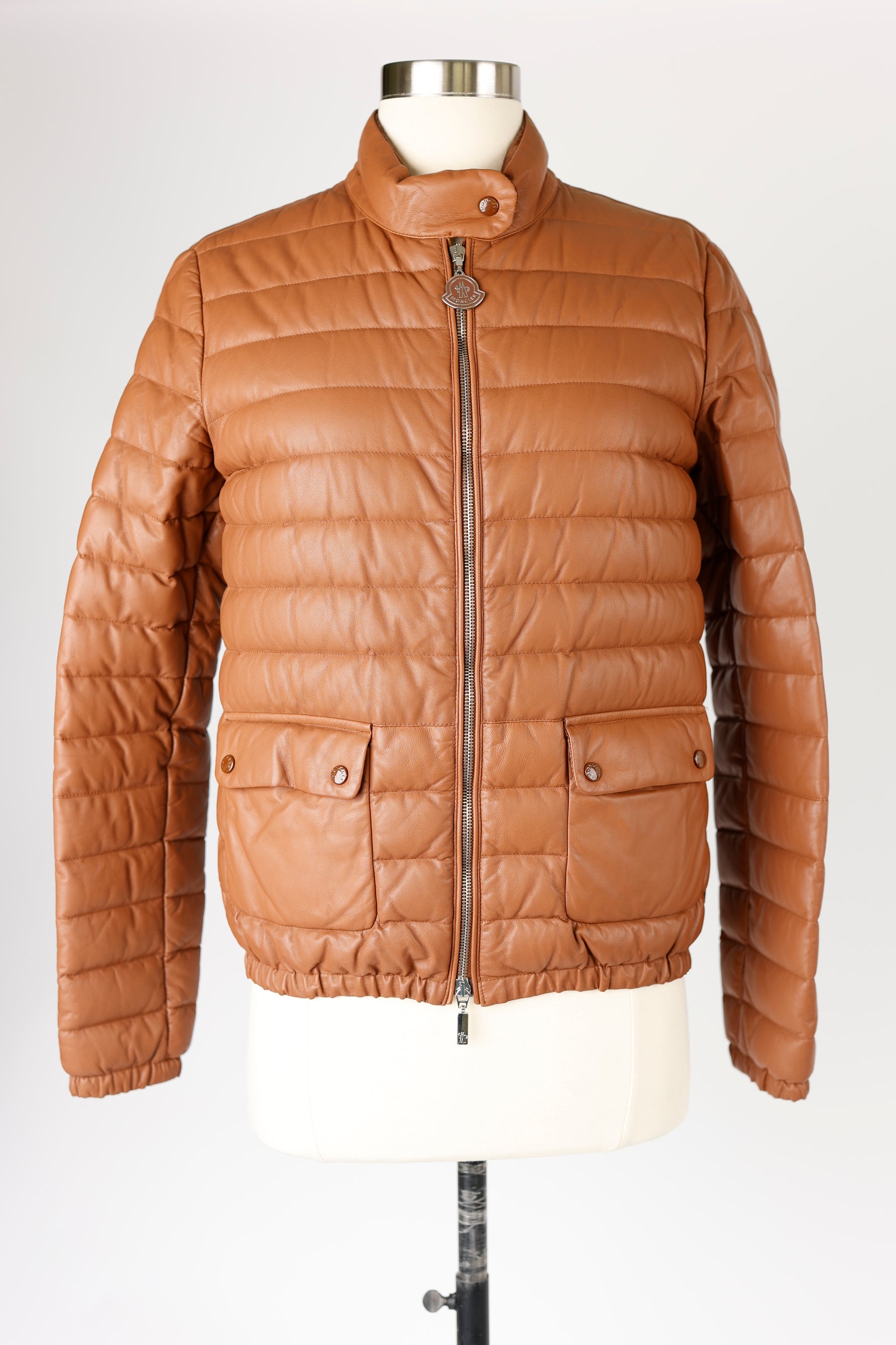 Delfi Leather Puffer Jacket