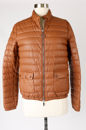 Delfi Leather Puffer Jacket