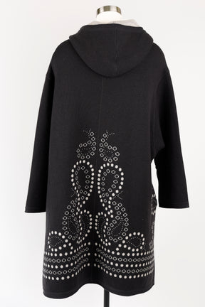 Long Cashmere Paisley Print Dress Coat